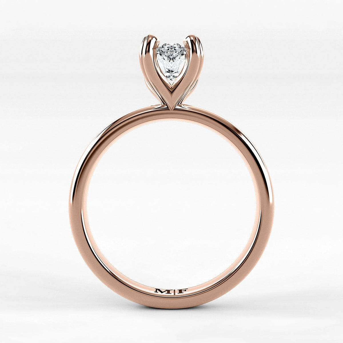 Anillo de Compromiso Latido - Marquesa en oro rosa - vista 3