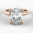Anillo de Compromiso Latido - Oval en oro rosa - vista 1
