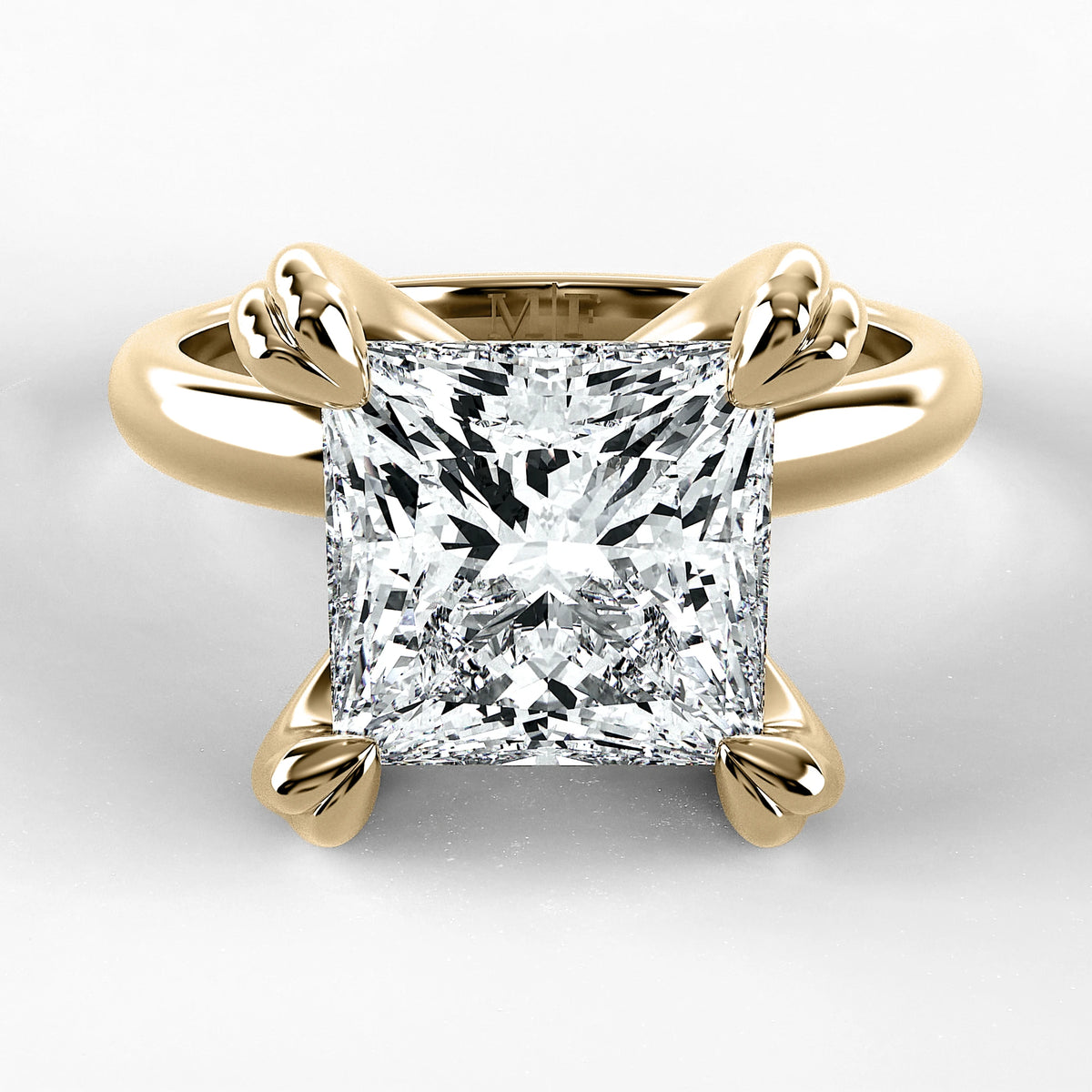 Anillo de Compromiso Latido - Princess en oro amarillo - vista 1