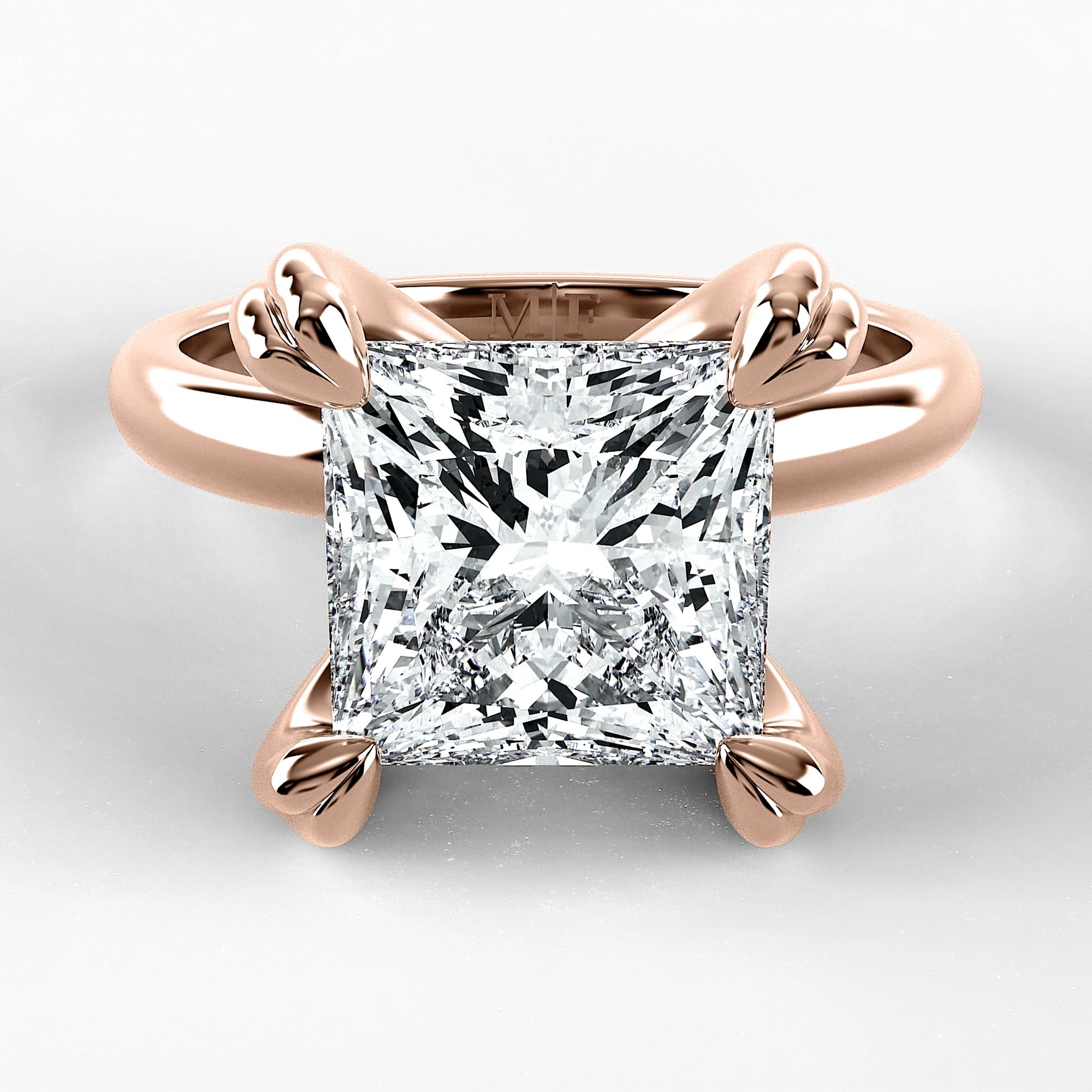 Anillo de Compromiso Latido - Princess en oro rosa - vista 1