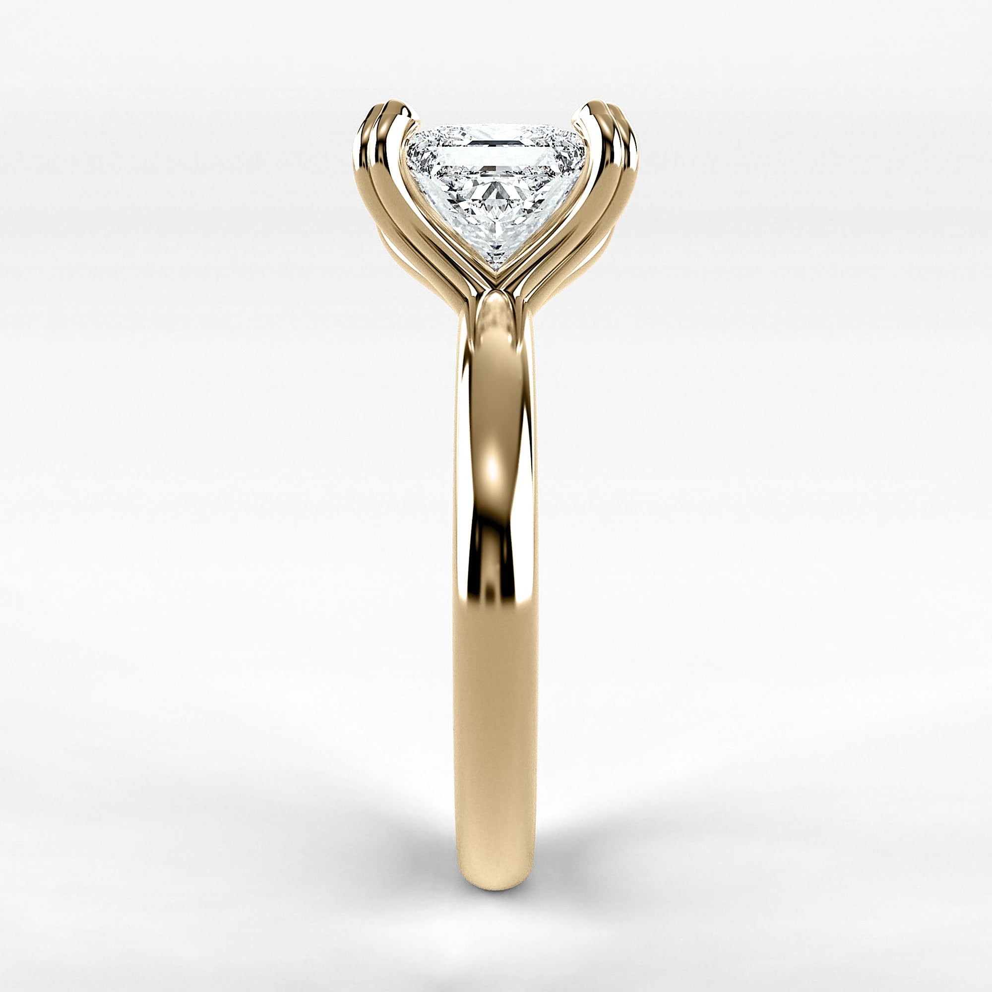 Anillo de Compromiso Latido - Princess en oro amarillo - vista 2