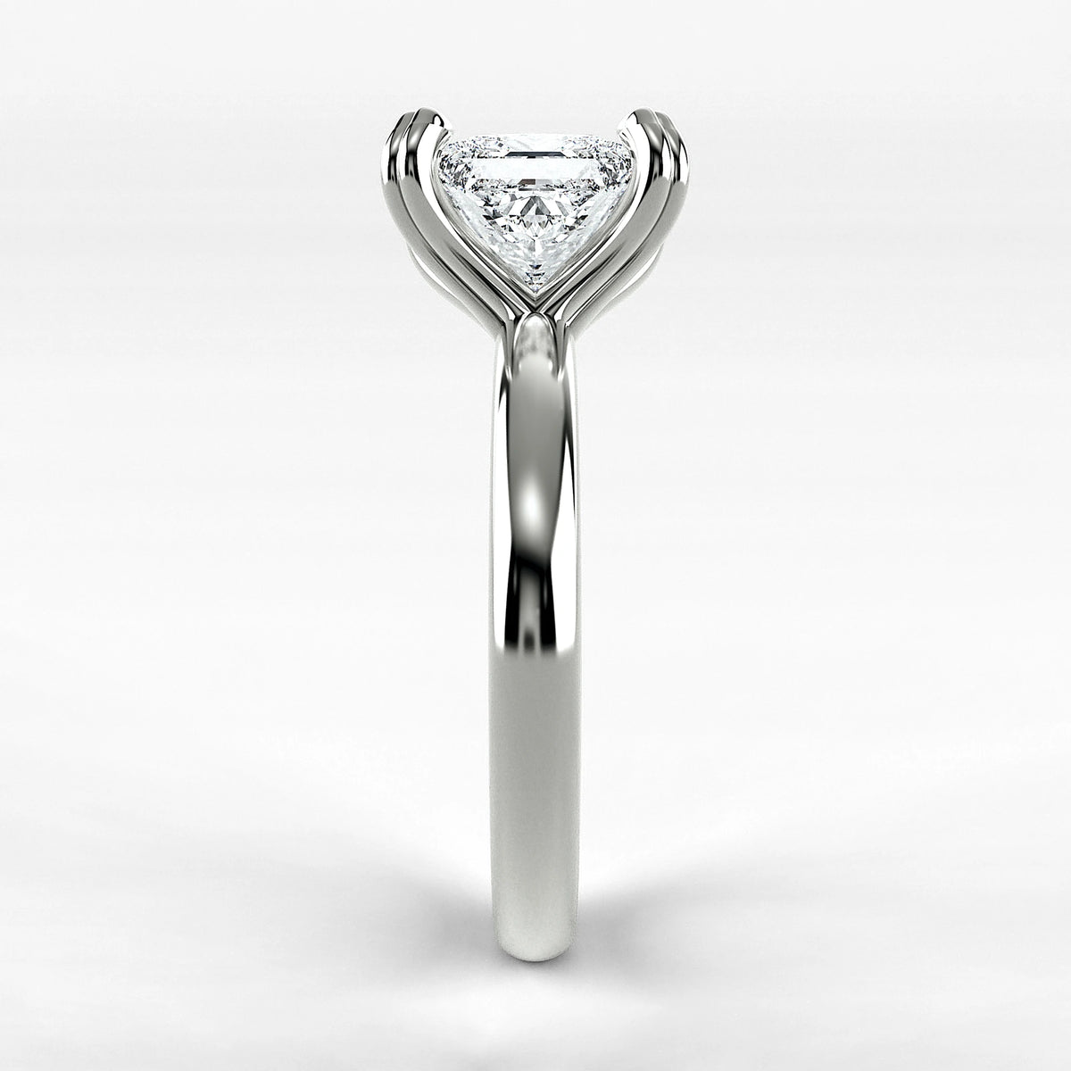 Anillo de Compromiso Latido - Princess en oro blanco - vista 2