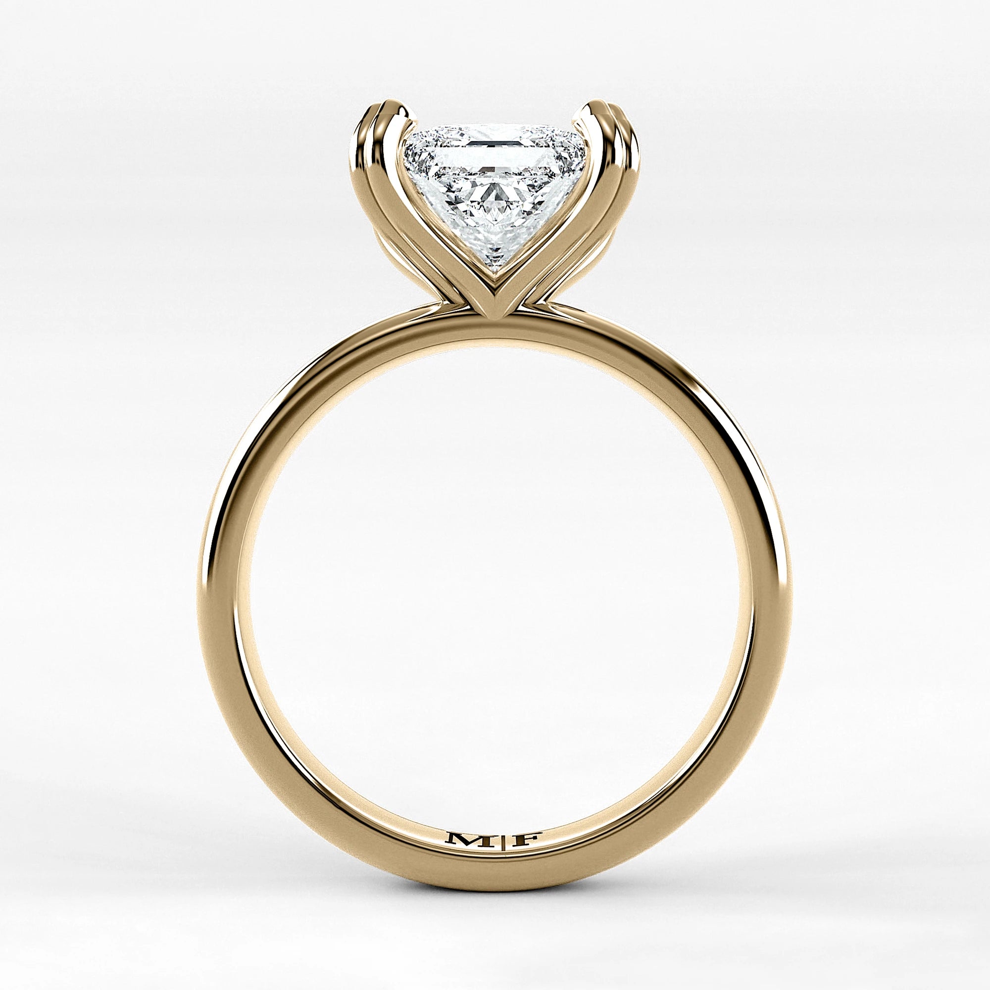 Anillo de Compromiso Latido - Princess en oro amarillo - vista 3