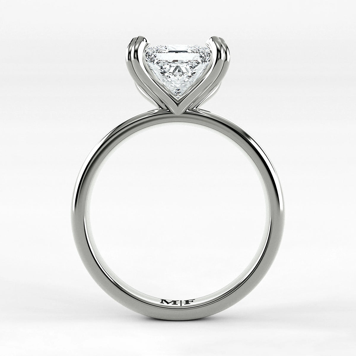 Anillo de Compromiso Latido - Princess en oro blanco - vista 3
