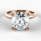 Anillo de Compromiso Latido - Redondo en oro rosa - vista 1