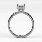 Anillo de Compromiso Vínculo - Esmeralda en oro blanco - vista 3