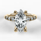 Anillo de Compromiso Vínculo - Marquesa en oro amarillo - vista 1