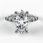 Anillo de Compromiso Vínculo - Marquesa en oro blanco - vista 1