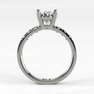 Anillo de Compromiso Vínculo - Oval en oro blanco - vista 3
