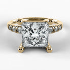 Anillo de Compromiso Vínculo - Princess en oro amarillo - vista 1