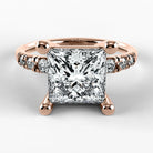 Anillo de Compromiso Vínculo - Princess en oro rosa - vista 1