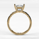 Anillo de Compromiso Vínculo - Princess en oro amarillo - vista 3