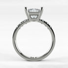 Anillo de Compromiso Vínculo - Princess en oro blanco - vista 3