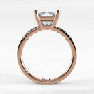 Anillo de Compromiso Vínculo - Princess en oro rosa - vista 3