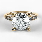 Anillo de Compromiso Vínculo - Redondo en oro amarillo - vista 1
