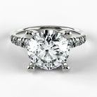 Anillo de Compromiso Vínculo - Redondo en oro blanco - vista 1