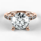 Anillo de Compromiso Vínculo - Redondo en oro rosa - vista 1
