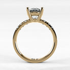 Anillo de Compromiso Vínculo - Redondo en oro amarillo - vista 3