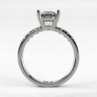 Anillo de Compromiso Vínculo - Redondo en oro blanco - vista 3