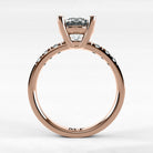 Anillo de Compromiso Vínculo - Redondo en oro rosa - vista 3