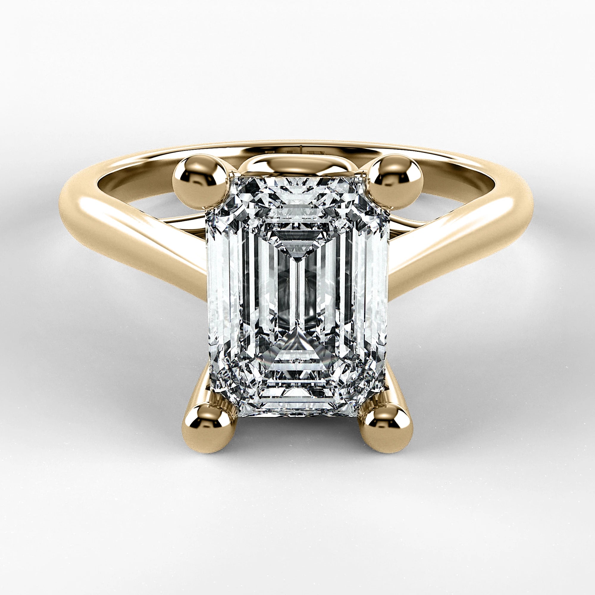 Anillo de Compromiso Alianza - Esmeralda en oro amarillo - vista 1