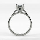 Anillo de Compromiso Alianza - Esmeralda en oro blanco - vista 3