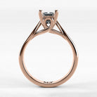 Anillo de Compromiso Alianza - Esmeralda en oro rosa - vista 3