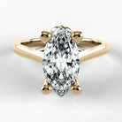 Anillo de Compromiso Alianza - Marquesa en oro amarillo - vista 1