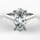 Anillo de Compromiso Alianza - Marquesa en oro blanco - vista 1