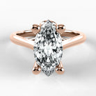 Anillo de Compromiso Alianza - Marquesa en oro rosa - vista 1