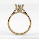 Anillo de Compromiso Alianza - Oval en oro amarillo - vista 3
