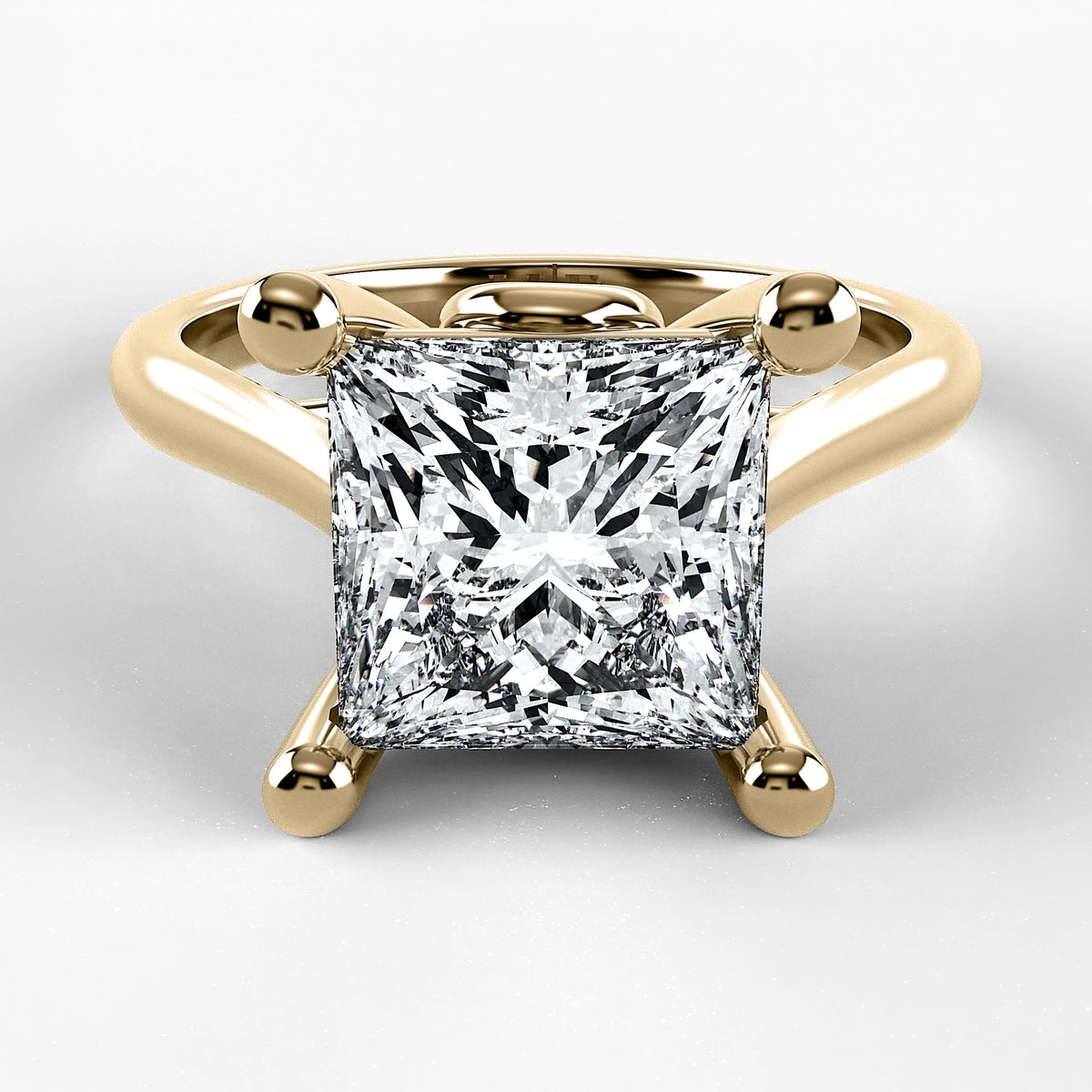 Anillo de Compromiso Alianza - Princess en oro amarillo - vista 1