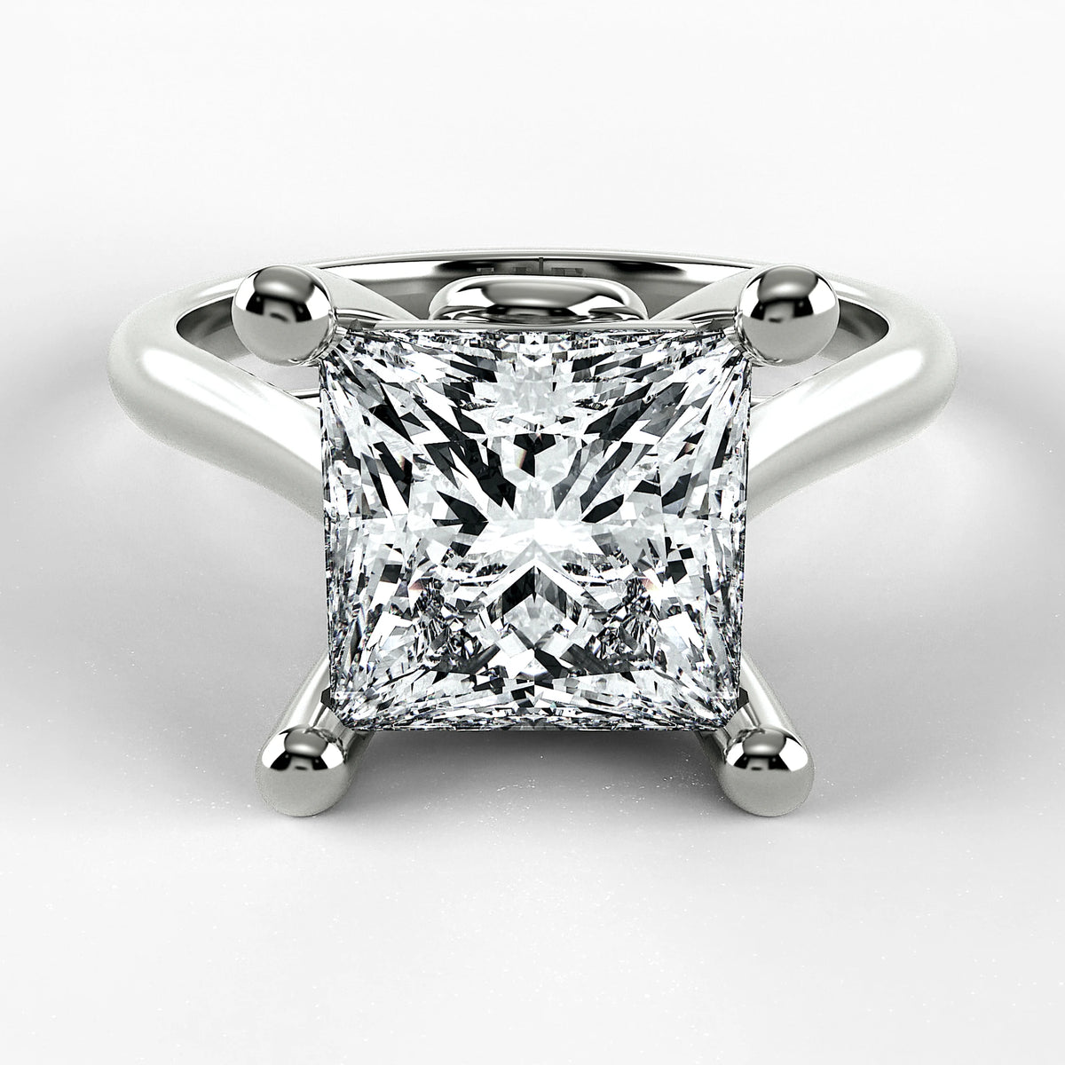 Anillo de Compromiso Alianza - Princess en oro blanco - vista 1