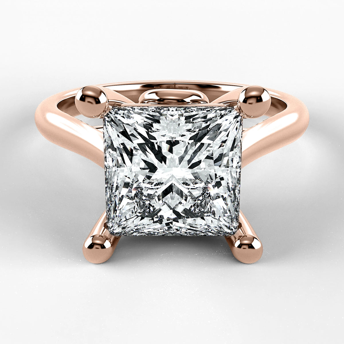 Anillo de Compromiso Alianza - Princess en oro rosa - vista 1