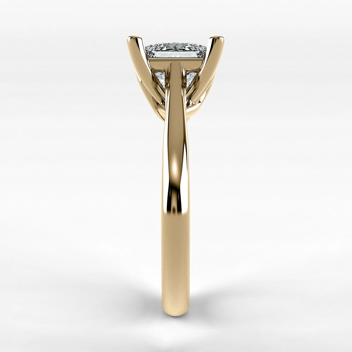 Anillo de Compromiso Alianza - Princess en oro amarillo - vista 2
