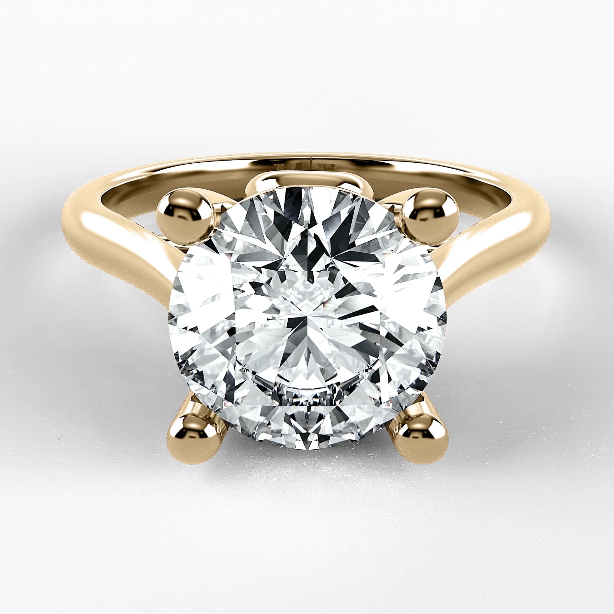Anillo de Compromiso Alianza - Redondo en oro amarillo - vista 1