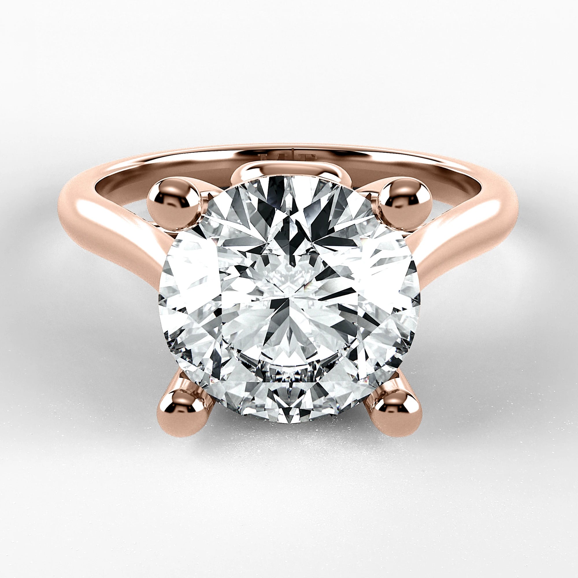 Anillo de Compromiso Alianza - Redondo en oro rosa - vista 1