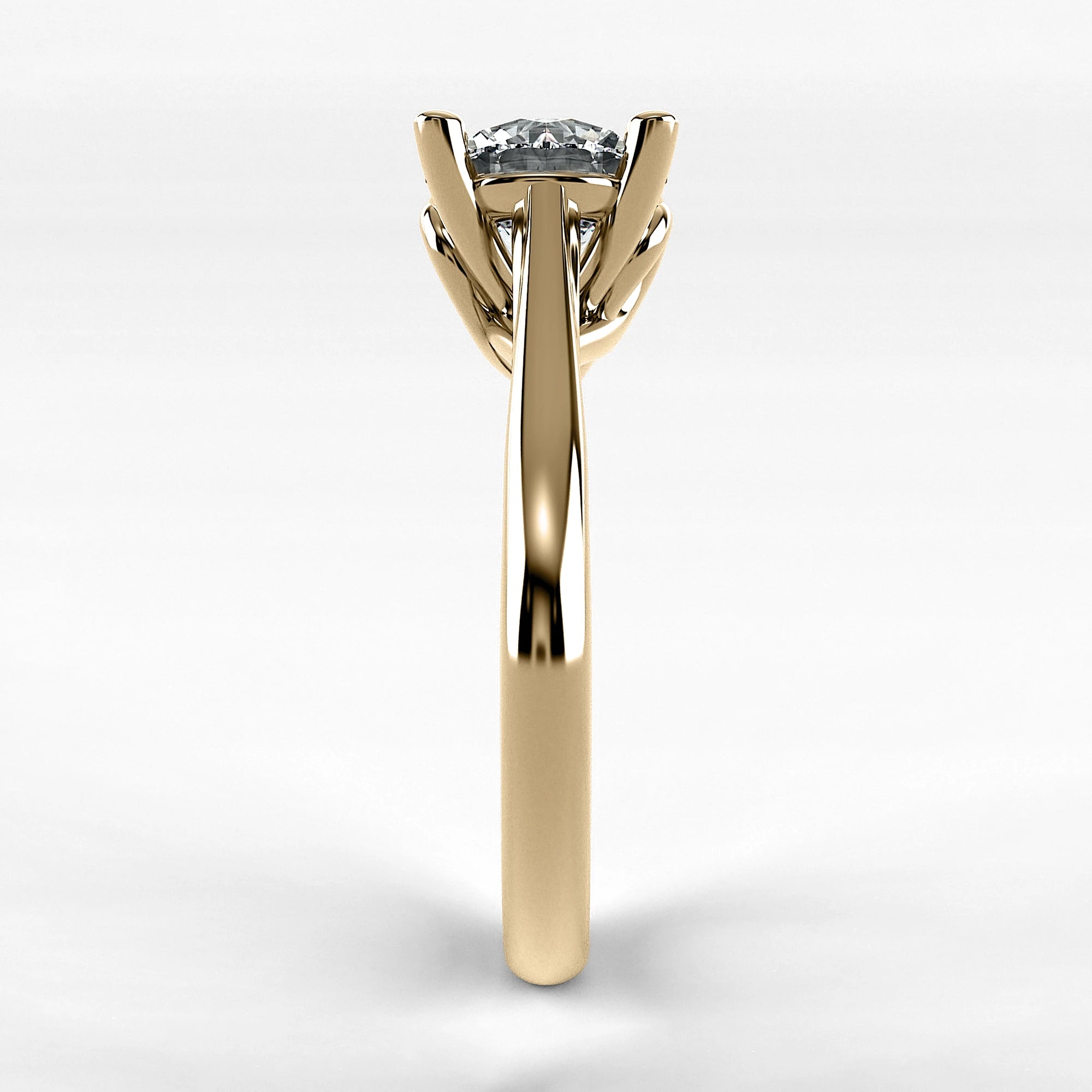 Anillo de Compromiso Alianza - Redondo en oro amarillo - vista 2