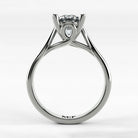 Anillo de Compromiso Alianza - Redondo en oro blanco - vista 3
