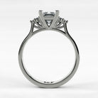Anillo de Compromiso Umbral - Esmeralda en oro blanco - vista 3