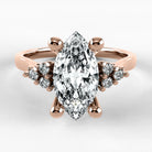 Anillo de Compromiso Umbral - Marquesa en oro rosa - vista 1