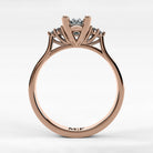 Anillo de Compromiso Umbral - Marquesa en oro rosa - vista 3