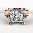 Anillo de Compromiso Umbral - Princess en oro rosa - vista 1