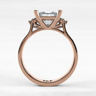 Anillo de Compromiso Umbral - Princess en oro rosa - vista 3