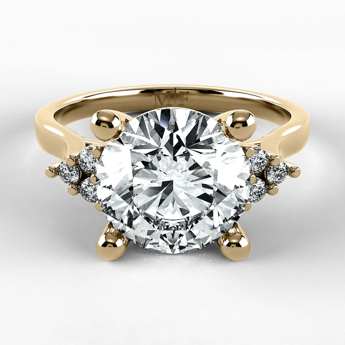Anillo de Compromiso Umbral - Redondo en oro amarillo - vista 1