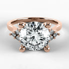 Anillo de Compromiso Umbral - Redondo en oro rosa - vista 1