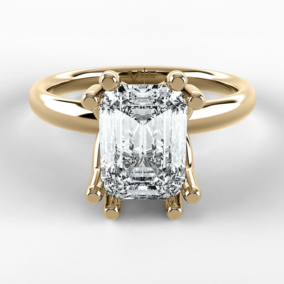 Anillo de Compromiso Balance - Esmeralda en oro amarillo - vista 1