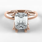Anillo de Compromiso Balance - Esmeralda en oro rosa - vista 1