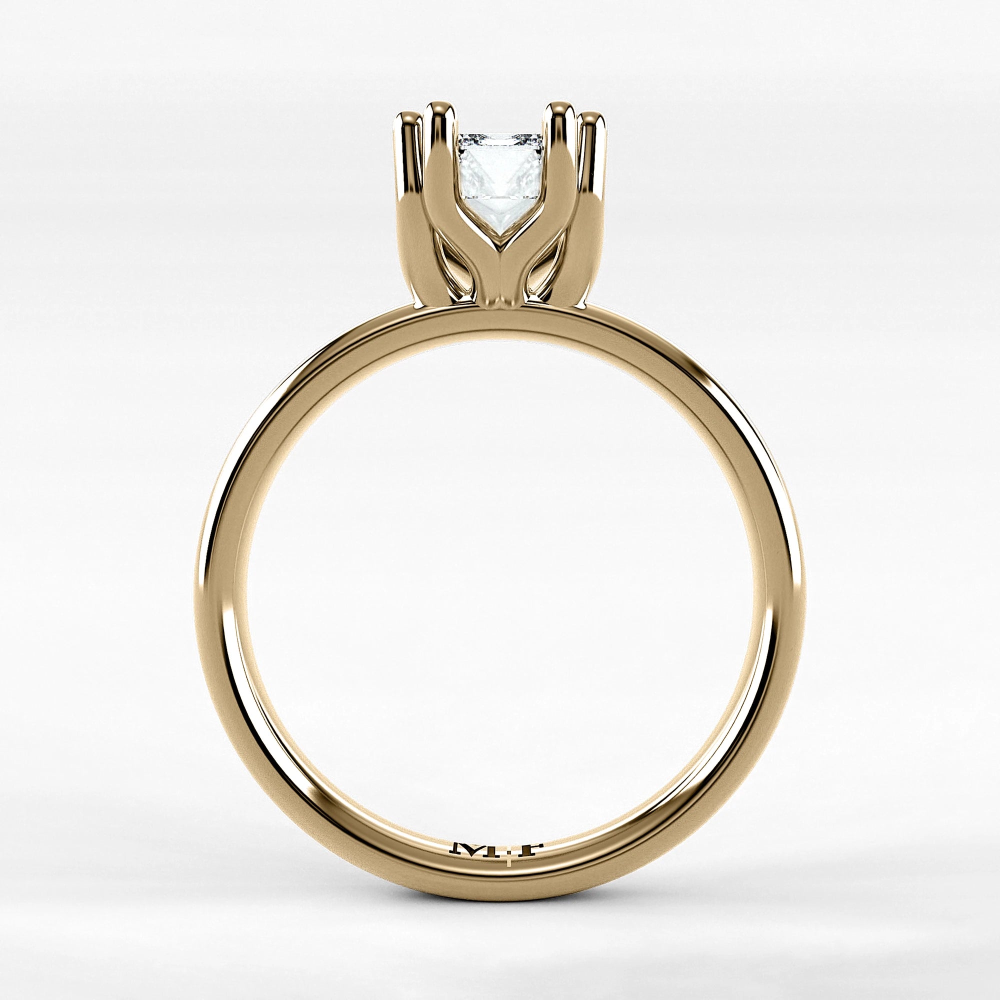 Anillo de Compromiso Balance - Esmeralda en oro amarillo - vista 3