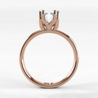 Anillo de Compromiso Balance - Esmeralda en oro rosa - vista 3